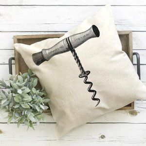 Country Farmhouse, Pillow Cover, Corkscrew,Country